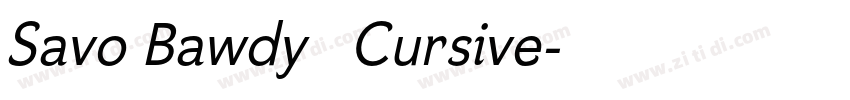 Savo Bawdy   Cursive字体转换